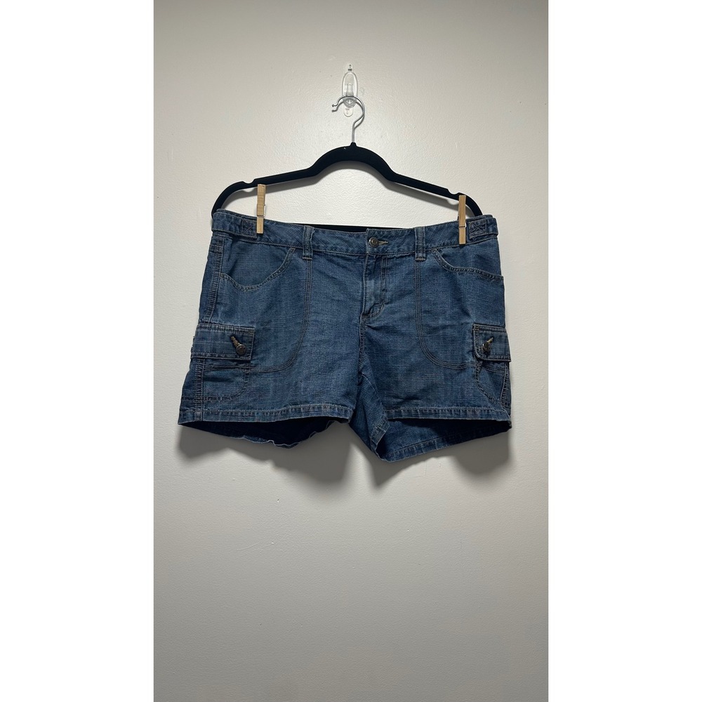Authentic Jeanswear Hipster Denim Cargo Shorts Blue Y2K Size 11